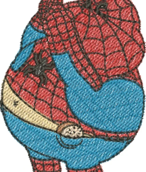 Visualização da Matriz de Bordado Homem Aranha Gordo