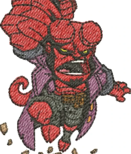 Visualização da Matriz de Bordado Hellboy
