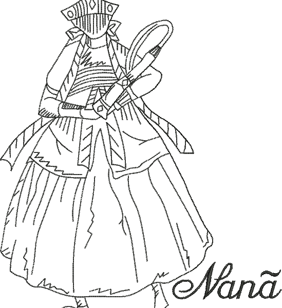 matriz de bordado Nanã 123 - Três Tamanhos