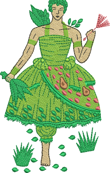 MATRIZ DE bordado Ossanha 153 - Três Tamanhos