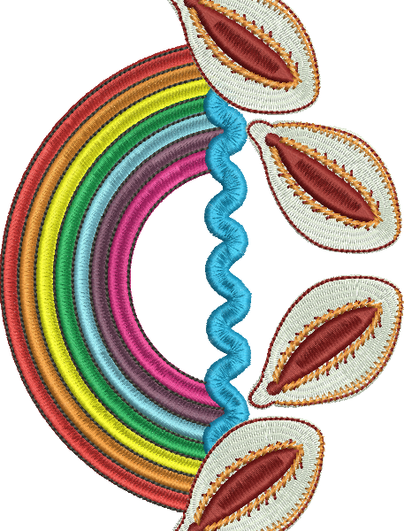matriz de bordado Arco-Íris 16 - Três Tamanhos