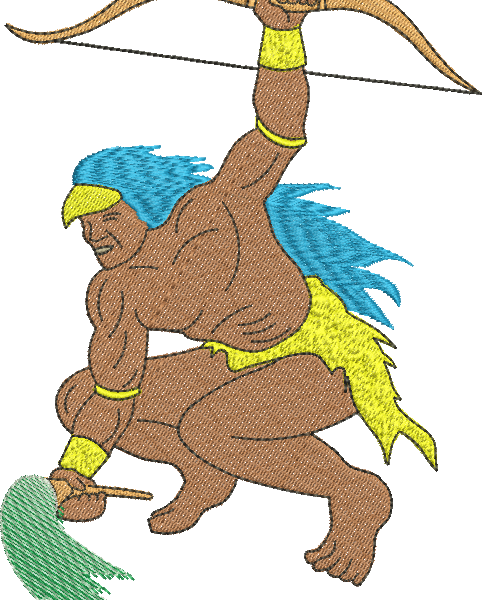 matriz de bordado Oxóssi 175 - Três Tamanhos