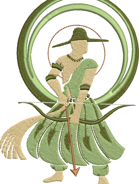 matriz de bordado Oxóssi 176 - Três Tamanhos