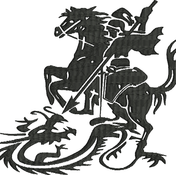 matriz de bordado São Jorge 226 - Três Tamanhos