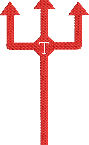 matriz de bordado Tridente 246 - Três Tamanhos