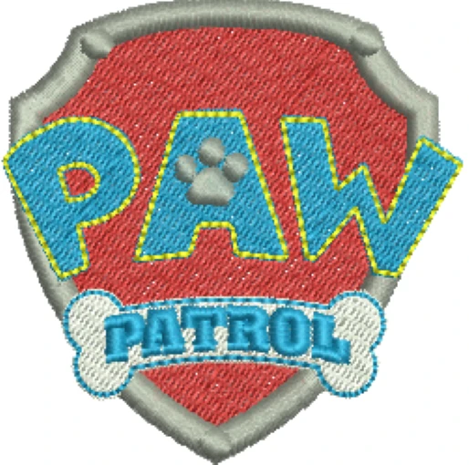 Visualização da Matriz de Bordado Escudo Patrulha Canina 07