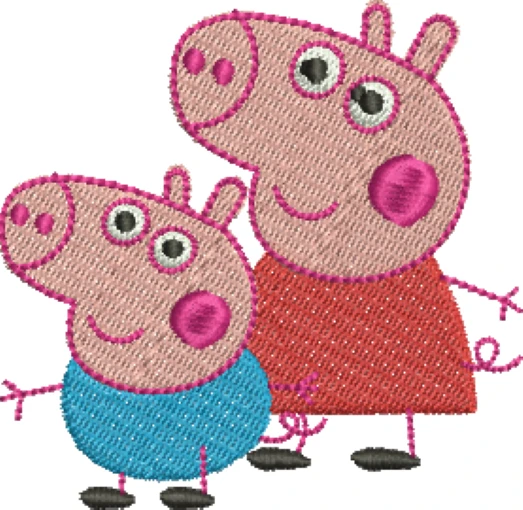 Visualização da Matriz de Bordado Peppa e George 00