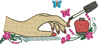 matriz de bordado Manicure 172