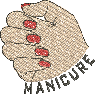 matriz de bordado Manicure 174