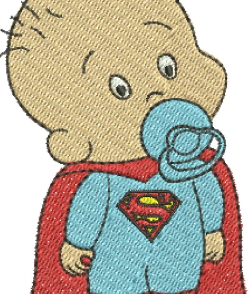 Visualização da Matriz de Bordado Superman Baby