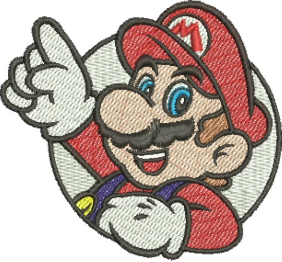 Visualização da matriz de bordado Super Mario 02 - Pequeno