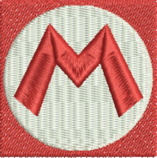 Visualização da matriz de bordado Logo Mario