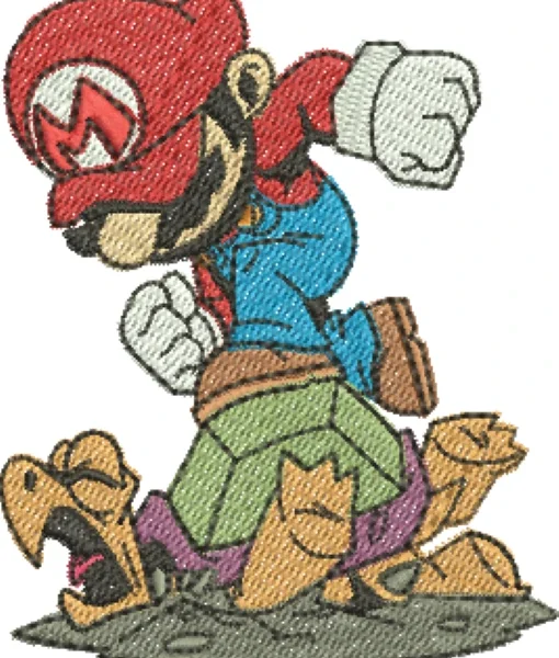 Visualização da matriz de bordado Super Mario 16
