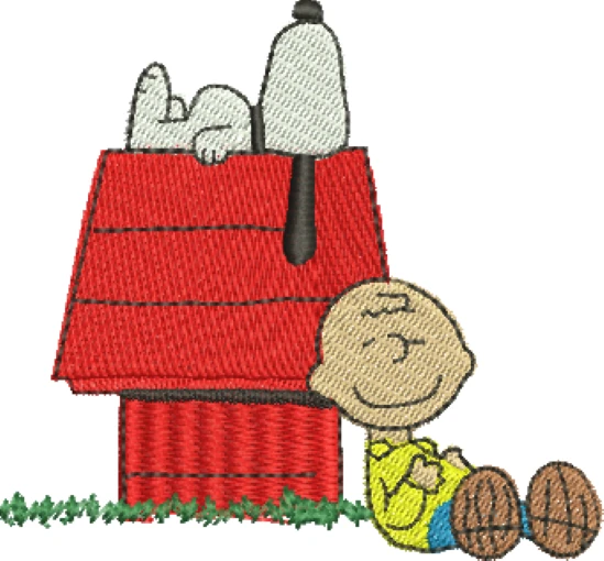 Visualização da Matriz de Bordado Snoopy e Charlie Brown 43