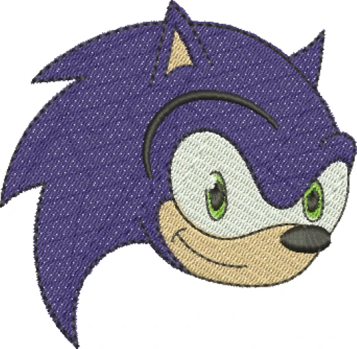 Visualização da matriz de bordado Sonic 04 - Três Tamanhos