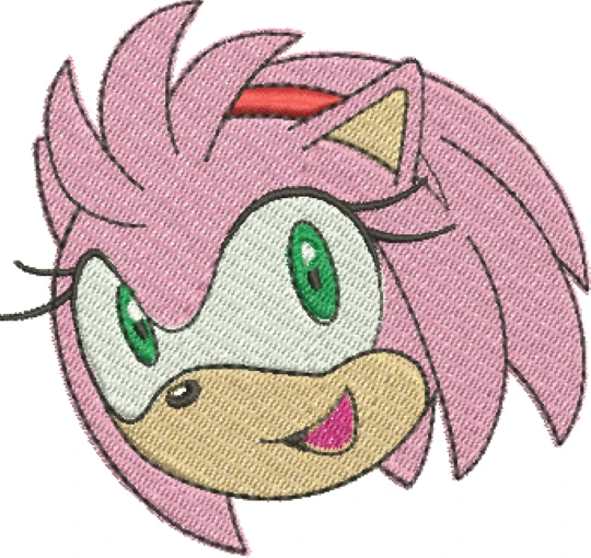 Visualização da matriz de bordado Sonic 06 - Três Tamanhos