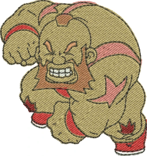 Visualização da Matriz de Bordado Zangief 01