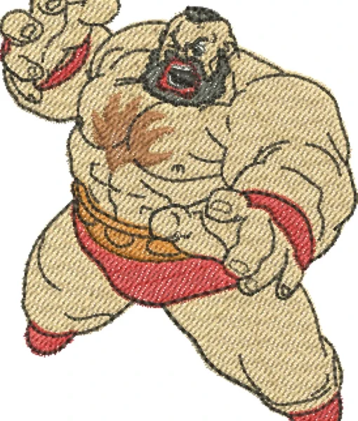 Visualização da Matriz de Bordado Zangief 02