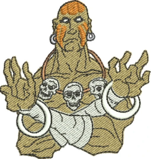 Visualização da Matriz de Bordado Dhalsim 01