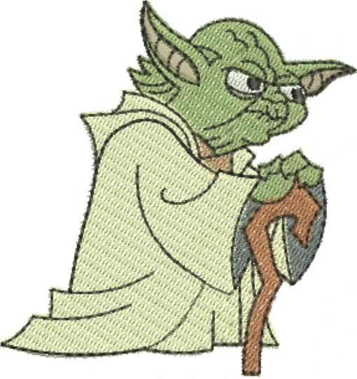 Visualização da Matriz de Bordado Mestre Yoda 00