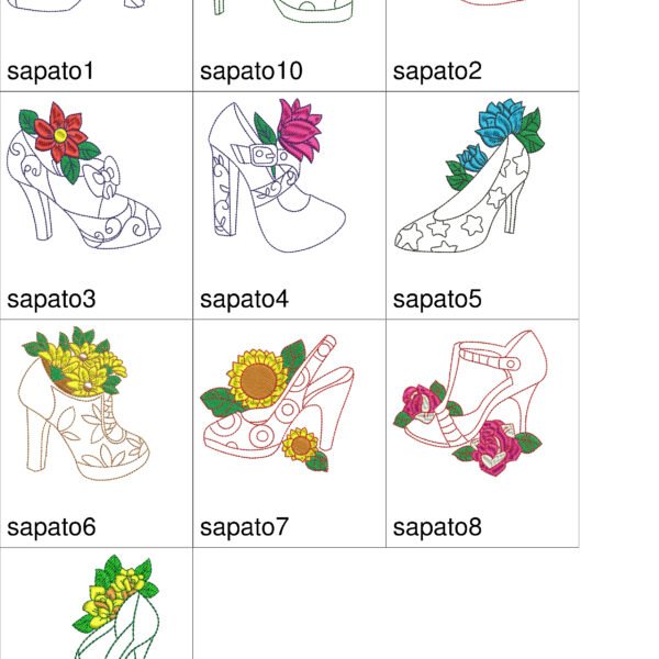 Pacote de bordados Sapatinhos