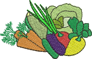 matriz de bordado Legumes