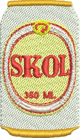 matriz de bordado Lata Cerveja Skol