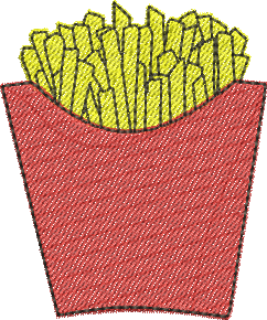 matriz de bordado Batata Frita 01