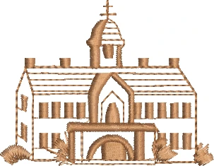 Visualização da Matriz de Bordado Igreja 02