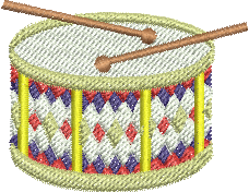 Matriz de bordado tambor