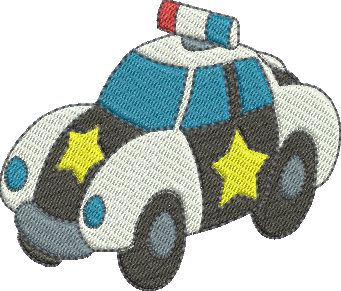 Matriz de bordado Carrinho de polícia
