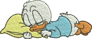 matriz de bordado Pato Donald dormindo 116
