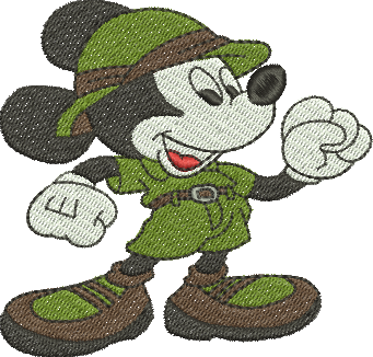 matriz de bordado Mickey Safari 141