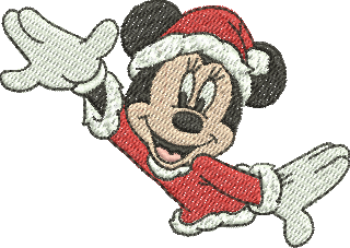 matriz de bordado Minnie natal 152
