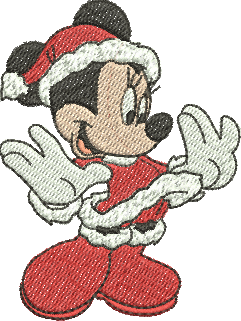 matriz de bordado Minnie natal 154