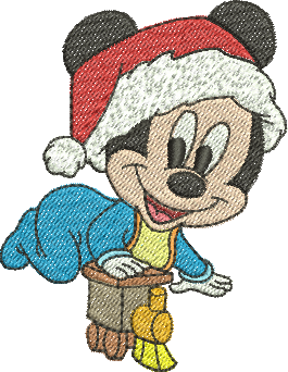matriz de bordado Mickey natal 159
