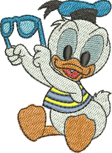 matriz de bordado Pato Donald bebê 16