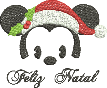 matriz de bordado Mickey natalino 172