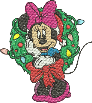 matriz de bordado Minnie Natalina 181