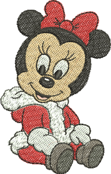 matriz de bordado Minnie natal 187