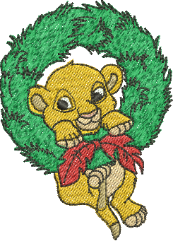 matriz de bordado Simba natalino 194