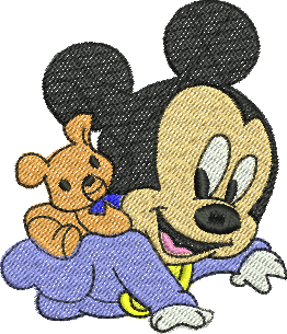 matriz de bordado Mickey bebê 02