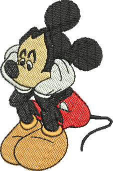 matriz de bordado Mickey triste 223