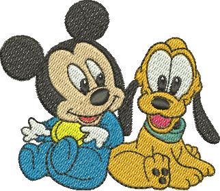 matriz de bordado Mickey e Pluto 23