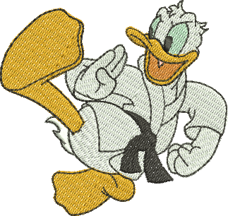 matriz de bordado Pato Donald judoca 296