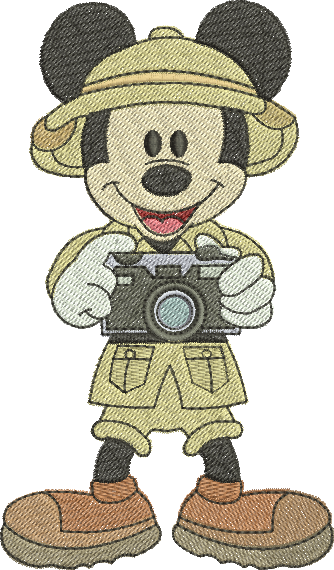 Matriz de Bordado Mickey Safari 337