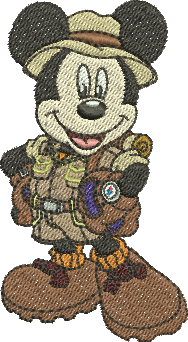 Matriz de Bordado Mickey Safari 44