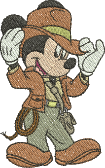 Matriz de Bordado Mickey Safari 45