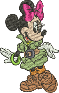 Matriz de Bordado Minnie Safari 47