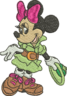 matriz de bordado Minnie Safari 52